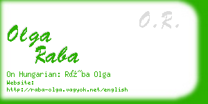 olga raba business card